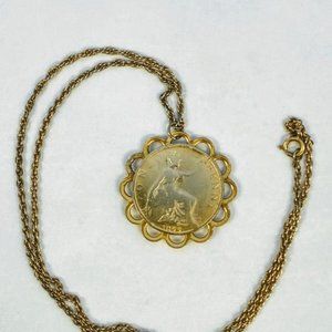 1899 Queen Victoria One Penny necklace